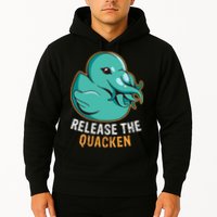 Release the Quacken a Funny Kraken Duck Hoodie