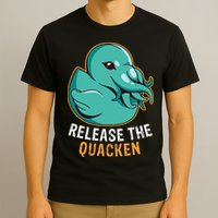 Release the Quacken a Funny Kraken Duck T-Shirt