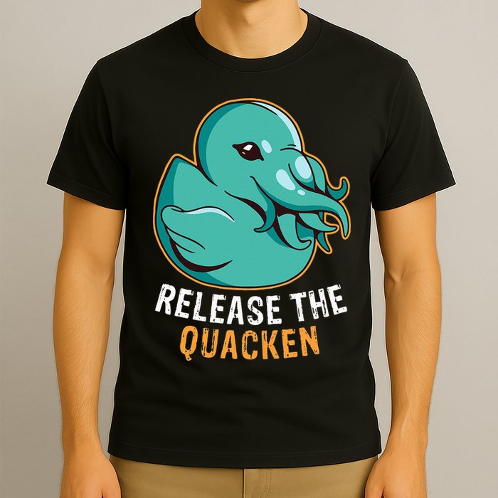 Release the Quacken a Funny Kraken Duck T-Shirt
