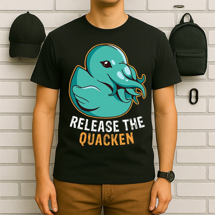 Release the Quacken a Funny Kraken Duck T-Shirt