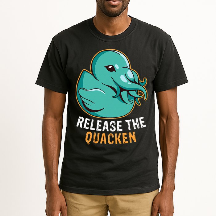 Release the Quacken a Funny Kraken Duck Tall T-Shirt