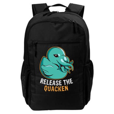 Release the Quacken a Funny Kraken Duck Backpack