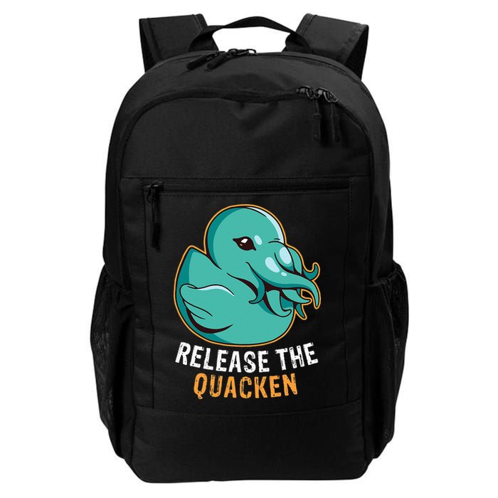 Release the Quacken a Funny Kraken Duck Backpack