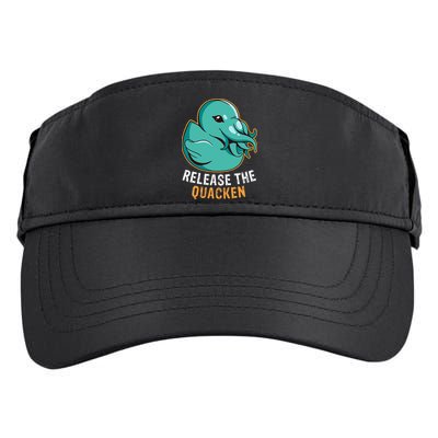 Release the Quacken a Funny Kraken Duck Adult Drive Performance Visor
