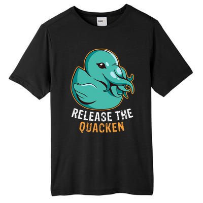 Release the Quacken a Funny Kraken Duck Tall Fusion ChromaSoft Performance T-Shirt