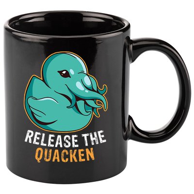 Release the Quacken a Funny Kraken Duck 11oz C Handle Ceramic Mug