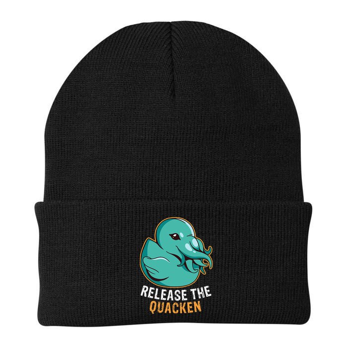 Release the Quacken a Funny Kraken Duck Beanie