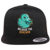 Release the Quacken a Funny Kraken Duck Flatbill Hat