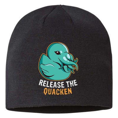 Release the Quacken a Funny Kraken Duck Sustainable Beanie