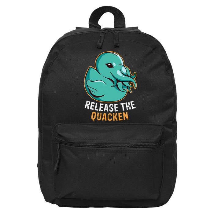 Release the Quacken a Funny Kraken Duck 16 in Basic Backpack