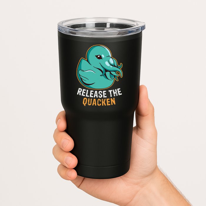 Release the Quacken a Funny Kraken Duck Tumbler