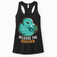 Release the Quacken a Funny Kraken Duck Womens Tank Top