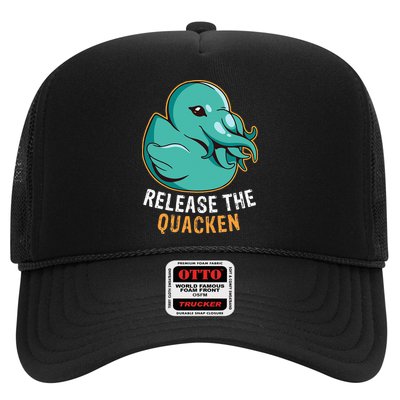 Release the Quacken a Funny Kraken Duck Trucker Hat