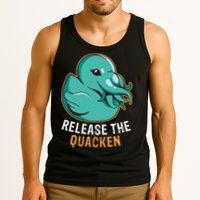 Release the Quacken a Funny Kraken Duck Tank Top