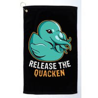 Release the Quacken a Funny Kraken Duck Golf Towel