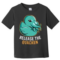 Release the Quacken a Funny Kraken Duck Toddler T-Shirt