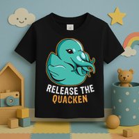 Release the Quacken a Funny Kraken Duck Toddler T-Shirt