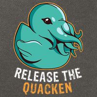 Release the Quacken a Funny Kraken Duck Cotton Canvas Backpack