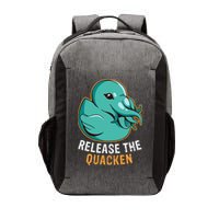 Release the Quacken a Funny Kraken Duck Vector Backpack