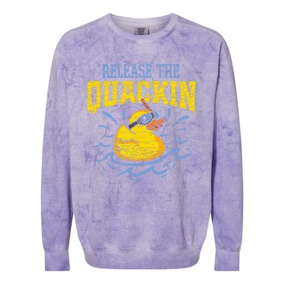 Release The Quackin Rubber Duck Colorblast Crewneck Sweatshirt