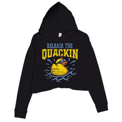 Release The Quackin Rubber Duck Crop Fleece Hoodie