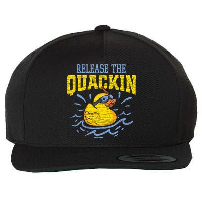 Release The Quackin Rubber Duck Wool Snapback Cap