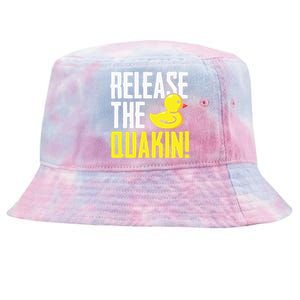 Release The Quackin! Graphic Rubber Duck Funny Tie-Dyed Bucket Hat