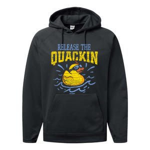 Release The Quackin Rubber Duck Performance Fleece Hoodie