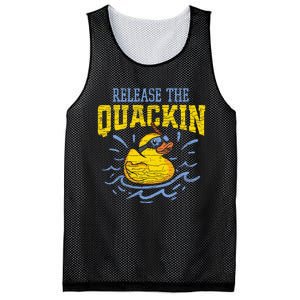 Release The Quackin Rubber Duck Mesh Reversible Basketball Jersey Tank