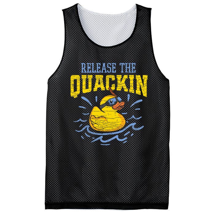 Release The Quackin Rubber Duck Mesh Reversible Basketball Jersey Tank