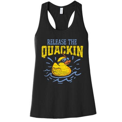 Release The Quackin Rubber Duck Women's Racerback Tank