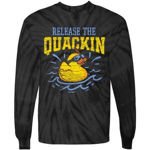 Release The Quackin Rubber Duck Tie-Dye Long Sleeve Shirt