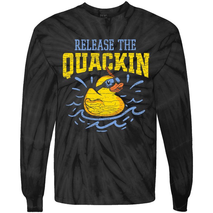 Release The Quackin Rubber Duck Tie-Dye Long Sleeve Shirt