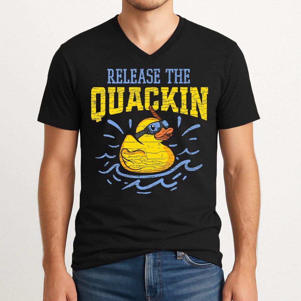 Release The Quackin Rubber Duck V-Neck T-Shirt
