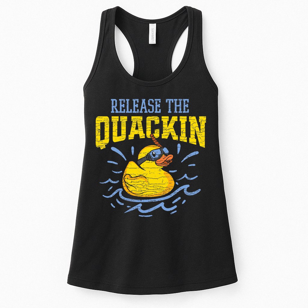 Release The Quackin Rubber Duck Womens Tank Top
