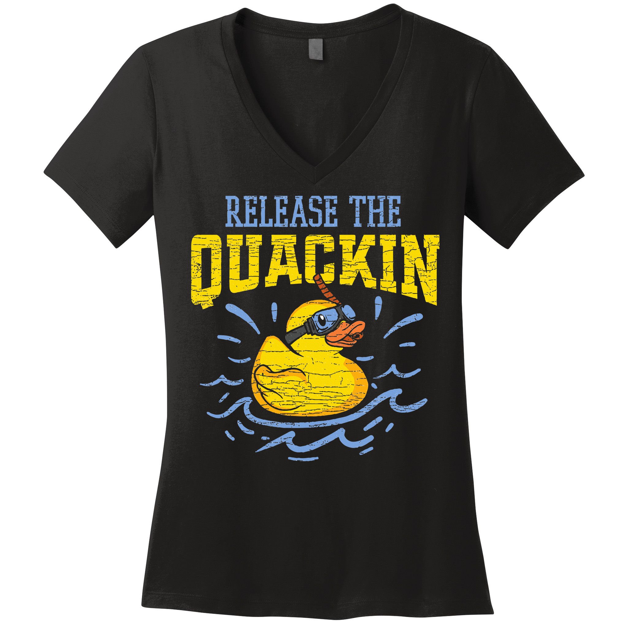 Release The Quackin Rubber Duck Women's V-Neck T-Shirt