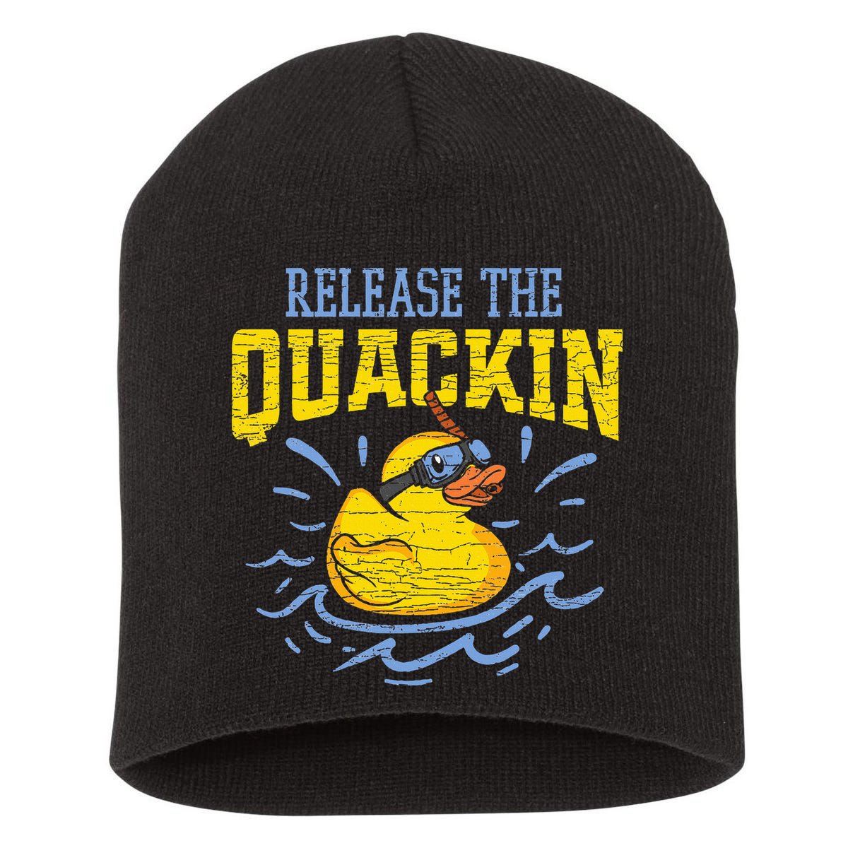 Release The Quackin Rubber Duck Short Acrylic Beanie