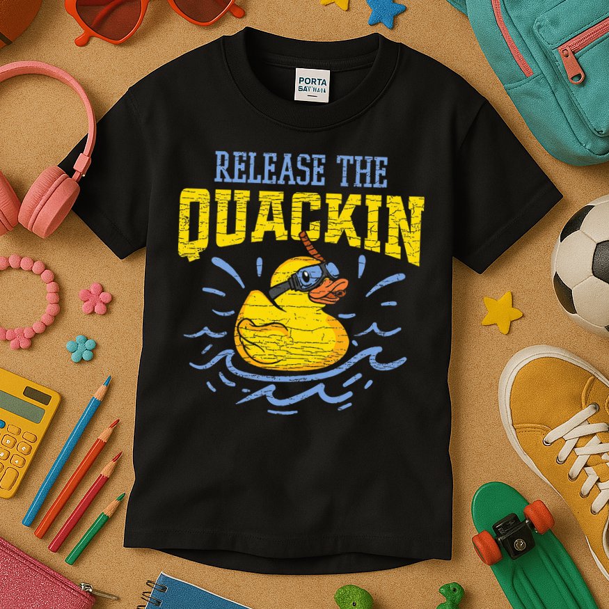 Release The Quackin Rubber Duck Kids T-Shirt