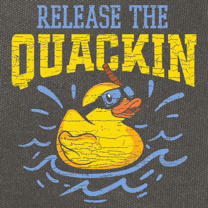 Release The Quackin Rubber Duck Cotton Canvas Backpack