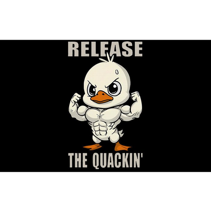 Release The Quackin Duck Gym Weightlifting Bodybuilder Bumper Sticker