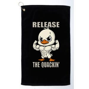 Release The Quackin Duck Gym Weightlifting Bodybuilder Platinum Collection Golf Towel