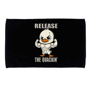 Release The Quackin Duck Gym Weightlifting Bodybuilder Microfiber Hand Towel