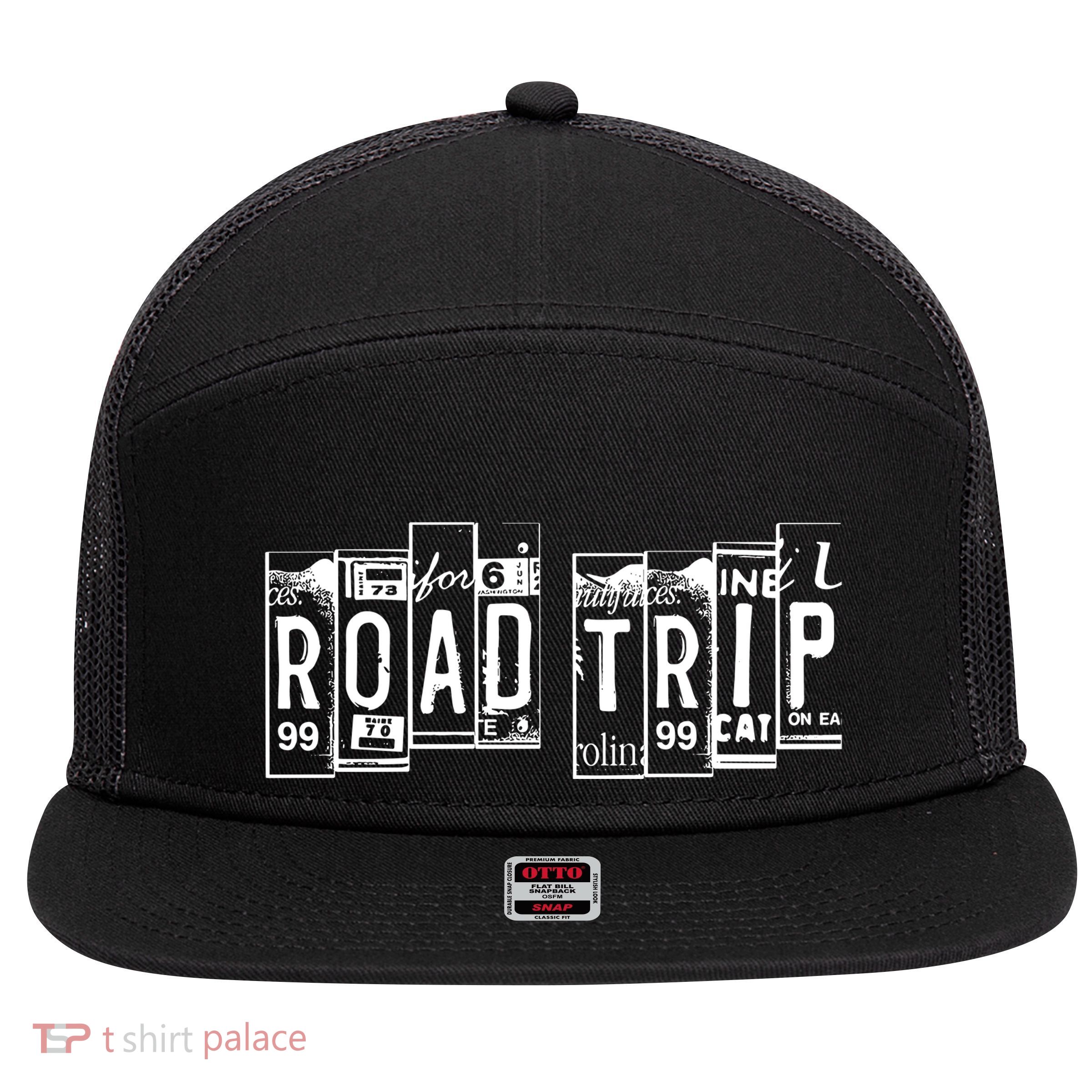 Road Trip 7 Panel Mesh Trucker Snapback Hat