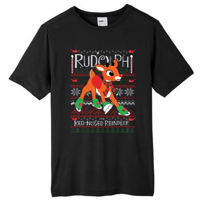 Rudolph The Rednosed Reindeer Christmas Special Sweater Tall Fusion ChromaSoft Performance T-Shirt