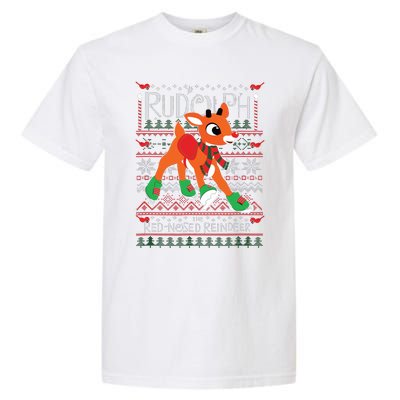 Rudolph The Rednosed Reindeer Christmas Special Sweater Garment-Dyed Heavyweight T-Shirt