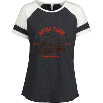 Retro Trains Enza Ladies Jersey Colorblock Tee