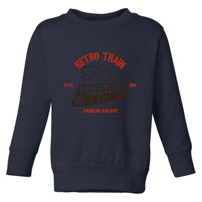 Retro Trains Toddler Sweatshirt