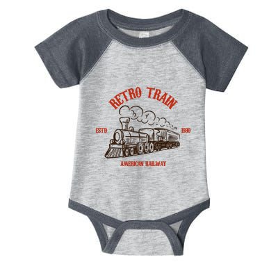 Retro Trains Infant Baby Jersey Bodysuit