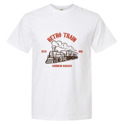 Retro Trains Garment-Dyed Heavyweight T-Shirt