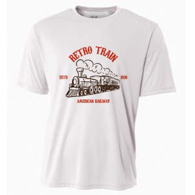 Retro Trains Cooling Performance Crew T-Shirt